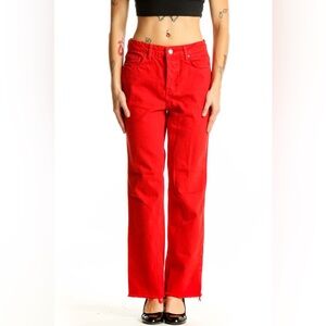 Zara Women’s Straight Red Jeans